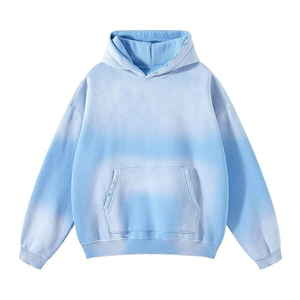 100%Cotton Sun Faded Hoodie Premium Quality Street Fashion Sweatshirt Hoodies Sweaters <b>Clothes</b> Men Embroidery - Product Image 4
