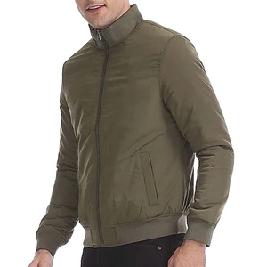 เสื้อแจ็คเก็ตบอมเบอร์ผู้ชาย สีพื้น ปิดซิป คอตั้ง สวมใส่สบายๆ สำหรับฤดูใบไม้ร่วง ผลิตจากโพลีเอสเตอร์ ทรงปกติ - Product Image 4