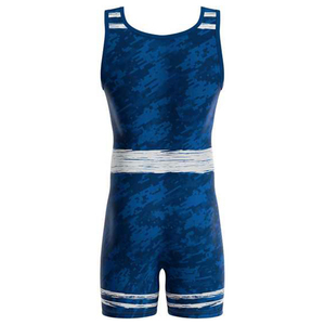 Combinaison de lutte blanche pour homme, une pièce, ajustée, en spandex et nylon extensible, vêtements d'arts martiaux, taille adulte - Product Image 3