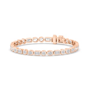 Pulsera Eternity de Lujo con Diamantes Creados en Laboratorio de Múltiples Formas, 8.45 CTW, Oro Rosa de 10K - Product Image 2