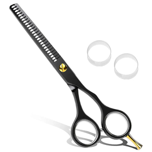 Ciseaux de coiffure professionnels en acier inoxydable, légers, noirs et rouges, pour une utilisation en salon de beauté - Product Image 2