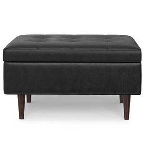 Tavolino da Caffè Mid-Century Shay con Pouf Contenitore, Arredamento Moderno per la Casa - Product Image 5