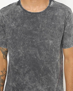 Comfortable acid wash Men's T-Shirts with faded texture breathable cotton fabric relaxed fit crew neck style for casual outings - Product Image 6