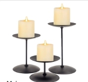 Wholesale Modern <b>Black</b> Metal <b>Pillar</b> <b>Candle</b> <b>Holder</b> Tiered Pedestal Stands Tabletop Centerpiece Home Wedding Decor - Product Image 3