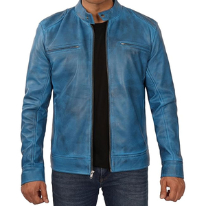Breathable Light Weight Leather Jacket Custom Logo <b>Men</b> Leather Jacket Outdoor Use Leather jacket for <b>men</b> - Product Image 4