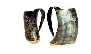 Genuino hecho a mano victoriano cuerno Drinkware ecológico acabado pulido portátil duradero Ale cerveza hidromiel beber promocional - Product Image 2