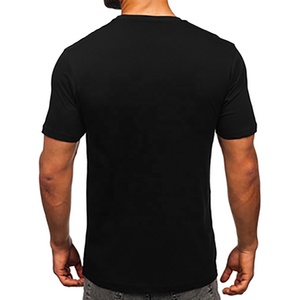 T-shirt à manches courtes col rond côtelé 100 % coton coupe classique pour homme, design personnalisé – Streetwear uni respirant et infroissable - Product Image 5