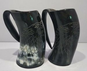 Produits artisanaux de qualité supérieure, tasse à boire en corne de buffle, récipient à boire viking pour le thé et les liquides chauds - Product Image 5