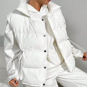 puffer vests stylish fashion fall warm winter women <b>clothes</b> coat quilted puffer sleeveless jacket women customized puffer vest - Product Image 4