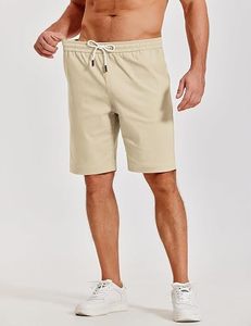 Shorts chino pour homme, taille mi-haute, à boutons, anti-humidité, extensibles, style décontracté chic, pour l'été, avec logo personnalisé, pour le golf - Product Image 1