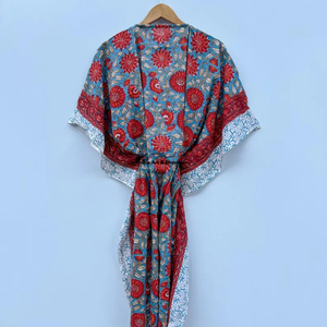 Wholesale Hand Block Printed Cotton <b>Kaftan</b> Block Printed Cotton <b>Beach</b> <b>Kaftan</b> Women Party Dress Wear Night Maxi Dress - Product Image 2