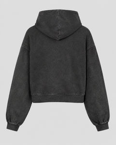 Sweat à capuche zippé surdimensionné en polaire pour femme, personnalisé, avec impression frontale numéro 23, séchage rapide, respirant, manches tombantes, streetwear d'hiver - Product Image 6