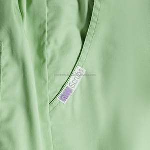 กางเกงวิ่งขายาวสำหรับผู้หญิงผ้าสแปนเด็กซ์ผ้าโพลีเอสเตอร์สีขาวผ้าสแปนเด็กซ์ตัดตรงกางเกงสำหรับโรงพยาบาล - Product Image 4