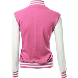 Chaqueta Varsity Personalizada de Moda para Mujer con Logotipo Bordado, Tejido de Poliéster/Algodón Impermeable y Térmico, Ropa Casual de Invierno - Product Image 2