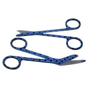Juego de Tijeras para Vendajes JACKBILLY de 5.5" y Tijeras para Suturas de 4.5" con Diseño de Huellas Azules, Primeros Auxilios - Product Image 1