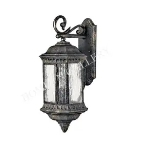 Black Granite Antique Extra Large Outdoor Hanging Electric glass lantern Lamp with Antique And Beautiful Design Black Granite