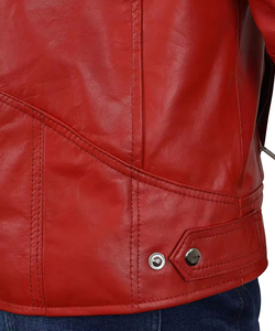 Custom Made Men's Genuine <b>Sheepskin</b> Leather <b>Jacket</b> Slim Fit Biker Style Stand Collar Winter Casual Motorcycle <b>jacket</b> for men - Product Image 3