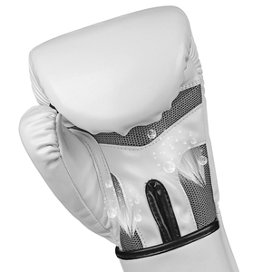 Fabrication de gants de boxe blancs sur mesure de haute qualité, fabriqués en cuir véritable, gants de boxe de compétition personnalisés - Product Image 4