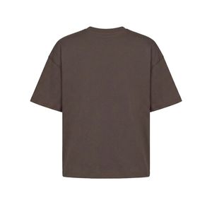 Camiseta de Hombre Color Chocolate Marrón, Cuello Redondo, Manga Corta, Algodón Premium, Lisa, para Impresión, Venta al Por Mayor - Product Image 5