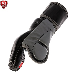 ถุงมือ MMA ยี่ห้อ Sumroos ผลิตจาก PU ปิดนิ้วเต็มรูปแบบ สีดำแดง ภายในสีดำแดง สำหรับผู้ใหญ่ ทั้งชายและหญิง  รับสกรีนโลโก้ สำหรับฝึกศิลปะการต่อสู้ - Product Image 4