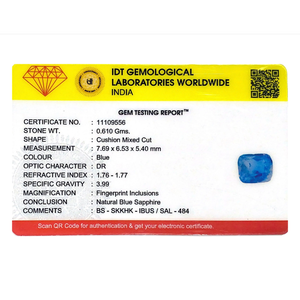 Zafiro Azul Cielo Suelto de 3.05 Quilates - Corte Brillante de 6mm de Alta Calidad para Joyería Fina - Product Image 4