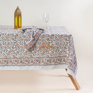 Vente en gros de couverture de table à motifs floraux pour banquets d'hôtel nappe en coton brodé de style bohème pour repas réutilisable - Product Image 6