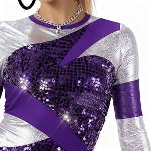 ชุดยูนิฟอร์มเชียร์ลีดเดอร์สำหรับผู้ใหญ่ Solid Traders Wholesale แบบขายส่ง ประดับด้วยลายพิมพ์คริสตัล ระบายอากาศได้ดี น้ำหนักเบา ผลิตจากผ้าโพลีเอสเตอร์ 100% ด้านหน้า - Product Image 5