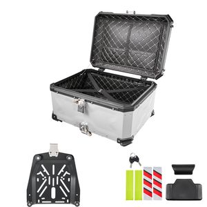 Top Case Moto 45L-80L Universel en Aluminium Rigide Étanche Détachable Sécurisé - Product Image 1