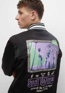 Bombe noire brodée de haute qualité avec logo personnalisé en gros pour couple, collège, baseball, veste respirante Varsity Letterman - Product Image 3