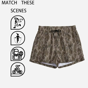 Shorts de chasse unisexes grande taille respirants coupe-vent protection vêtements de chasse shorts de plage 100% polyester - Product Image 1