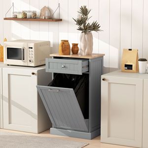 Organizzatore per Armadio Indipendente Grigio con Cestino Ribaltabile e Cassetto per Riciclaggio - Product Image 2