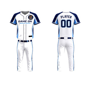 Uniforme de Béisbol Transpirable de Color Sólido, Uniforme de Béisbol Personalizado de Alta Calidad con Nombre y Número del Equipo Impresos - Product Image 1