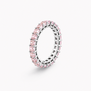 Bague d'éternité pour femme en diamant de laboratoire taille Asscher, bijoux fins, argent sterling 925, or 9K 10K 14K 18K, platine - Product Image 4