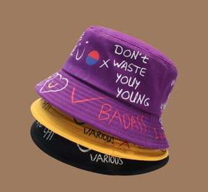 Chapeau Bob Personnalisé Tendance avec Logo Brodé, Chapeau de Pêcheur en Coton à Large Bord, Chapeau de Soleil d'Été pour la Plage, Unisexe - Product Image 5