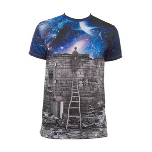 เสื้อยืดสีขาวแบบยูนิเซ็กส์ คอกลม แขนสั้น พิมพ์ลายดิจิทัล ผ้าเจอร์ซีย์คอตตอน สวมใส่สบาย ทรงปกติ เหมาะกับทุกฤดูกาล ดีไซน์ลายพิมพ์ - Product Image 1