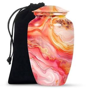 Urne funéraire en métal pour cendres humaines - Urne commémorative moderne et élégante de 10 pouces avec motif d'arbre, couleurs personnalisables - Product Image 6