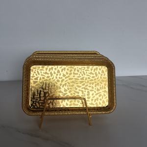 Gold Metal <b>Chocolate</b> Serving Tray With Bowls Superior Quality <b>Wedding</b> Serving <b>Chocolate</b> Tray - Product Image 5