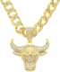 Custom Made VVS Lab Grown Diamond Bull Head Pendant Hip Hop Rapper Bling Style Pendant Iced Out 925 Silver Pendant Necklace - Product Image 3