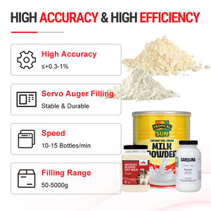 Automatic Servo Auger Bottle Powder <strong>Filler</strong> 50-5000g Weight Tracking Store 10 Recipes Milk Spice Glucose <strong>Plastic</strong> <strong>Wood</strong> Glass - Product Image 2