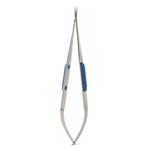 Micro-ciseaux en acier inoxydable finition sablée, lame droite tranchante, instrument ophtalmique manuel, CE ISO OEM Java Surgical High - Product Image 2