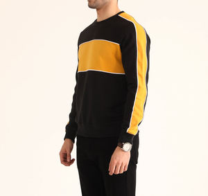 Sweat-shirts pour hommes personnalisés à col rond, style hiver, couleur contrastée, haute qualité, décontractés, 100% coton, doublure en polaire, coupe-vent - Product Image 6