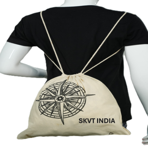 Eco-Friendly Cotton <b>Drawstring</b> Backpack <b>Large</b> Space Waterproof Storage Canvas Sports <b>Bag</b> Stylish Sublimation Fashionable 23L - Product Image 4