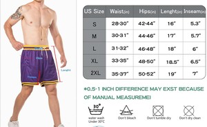 Men's Basketball <b>Shorts</b> Breathable <b>Polyester</b> Mesh Athletic <b>Shorts</b> for Gym Casual Sports Workout Training - Product Image 6