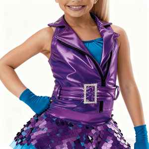 Uniforme de Animadoras de Alta Calidad con Detalles de Pedrería, Material Transpirable, Movimiento Flexible, para Equipos Juveniles - Product Image 4