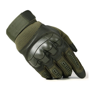Guantes de Motocicleta con Protección de Fibra de Carbono en los Nudillos, Transpirables, Antideslizantes, Palma Reforzada de Cuero, Cierre con Cordones, para Verano - Product Image 1
