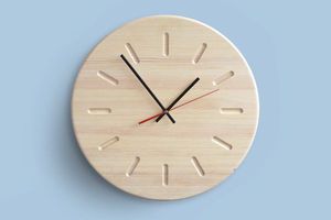 Reloj de Pared Moderno con Acabado de Madera Natural, Luz Nocturna, Silencioso, para Decoración de Hogar, Oficina y Sala de Estar - Product Image 3