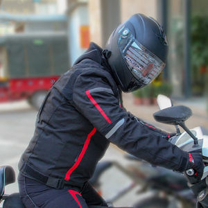 Veste de moto pour homme, en textile imperméable, avec 7 protections, pour motards, vêtements de course automobile et moto, vestes pour homme - Product Image 5