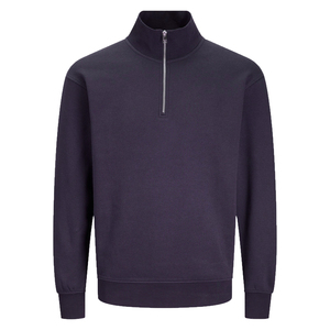 Oem Custom Logo Lightweight 100% Cotton Fleece Half/Quarter Zip Collar Golf <b>Pullover</b> Sweater Knitted Sweatshirt for <b>Men</b> - Product Image 4