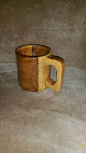 Mug en bois fait main, en bois massif naturel, design rustique, mug à café écologique pour la maison, la cuisine, la restauration - Product Image 2