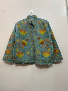 Amazing Look Suzani Velvet Embroidery Floral <b>Jacket</b> Winter Wear <b>Jacket</b> Coat Women's Coat Suzani <b>Short</b> <b>Jacket</b> for Womens - Product Image 2